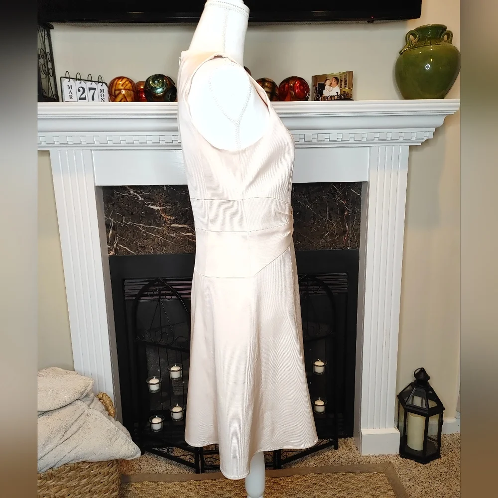 4.COLLECTIVE GROSGRAIN TWISTED KNOT DRESS, BLUSH 8 - Picture 3 of 11